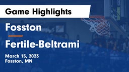Fosston  vs Fertile-Beltrami  Game Highlights - March 15, 2023