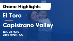 El Toro  vs Capistrano Valley  Game Highlights - Jan. 28, 2020