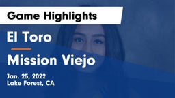 El Toro  vs Mission Viejo Game Highlights - Jan. 25, 2022