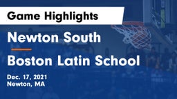 Newton South  vs Boston Latin School Game Highlights - Dec. 17, 2021