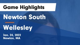 Newton South  vs Wellesley  Game Highlights - Jan. 24, 2022