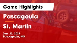 Pascagoula  vs St. Martin  Game Highlights - Jan. 25, 2022
