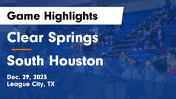 Clear Springs  vs South Houston  Game Highlights - Dec. 29, 2023