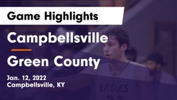 Campbellsville  vs Green County  Game Highlights - Jan. 12, 2022