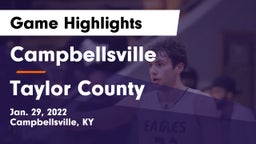 Campbellsville  vs Taylor County  Game Highlights - Jan. 29, 2022