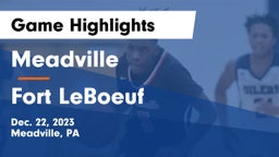Meadville  vs Fort LeBoeuf  Game Highlights - Dec. 22, 2023