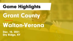 Grant County  vs Walton-Verona  Game Highlights - Dec. 10, 2021
