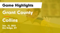 Grant County  vs Collins  Game Highlights - Jan. 15, 2022