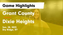 Grant County  vs Dixie Heights  Game Highlights - Jan. 28, 2023