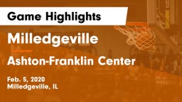 Milledgeville  vs Ashton-Franklin Center  Game Highlights - Feb. 5, 2020