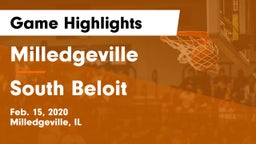 Milledgeville  vs South Beloit  Game Highlights - Feb. 15, 2020