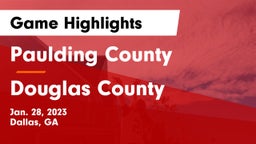 Paulding County  vs Douglas County Game Highlights - Jan. 28, 2023