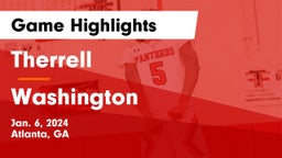 Therrell  vs Washington  Game Highlights - Jan. 6, 2024