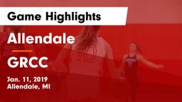 Allendale  vs GRCC Game Highlights - Jan. 11, 2019