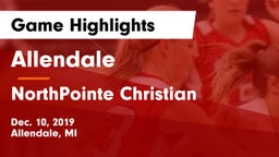 Allendale  vs NorthPointe Christian  Game Highlights - Dec. 10, 2019