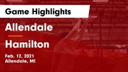 Allendale  vs Hamilton  Game Highlights - Feb. 12, 2021