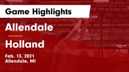 Allendale  vs Holland  Game Highlights - Feb. 13, 2021