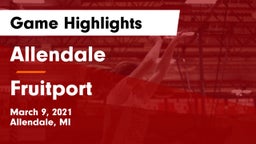 Allendale  vs Fruitport  Game Highlights - March 9, 2021