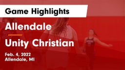 Allendale  vs Unity Christian  Game Highlights - Feb. 4, 2022