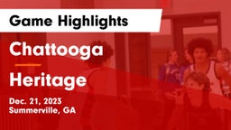 Chattooga  vs Heritage  Game Highlights - Dec. 21, 2023