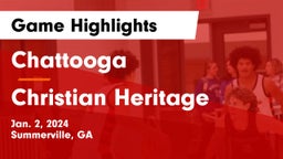 Chattooga  vs Christian Heritage  Game Highlights - Jan. 2, 2024