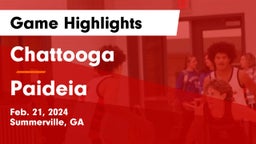 Chattooga  vs Paideia  Game Highlights - Feb. 21, 2024