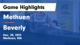 Methuen  vs Beverly Game Highlights - Dec. 28, 2023