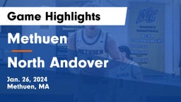 Methuen  vs North Andover  Game Highlights - Jan. 26, 2024