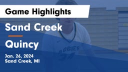 Sand Creek  vs Quincy  Game Highlights - Jan. 26, 2024