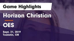 Horizon Christian  vs OES Game Highlights - Sept. 21, 2019