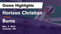 Horizon Christian  vs Burns  Game Highlights - Nov. 9, 2019