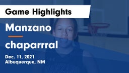 Manzano  vs chaparrral Game Highlights - Dec. 11, 2021