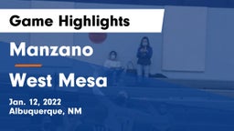 Manzano  vs West Mesa  Game Highlights - Jan. 12, 2022