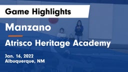 Manzano  vs Atrisco Heritage Academy  Game Highlights - Jan. 16, 2022