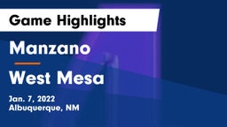 Manzano  vs West Mesa  Game Highlights - Jan. 7, 2022