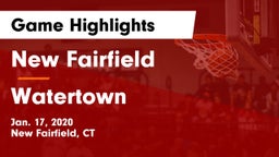 New Fairfield  vs Watertown  Game Highlights - Jan. 17, 2020