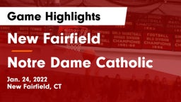 New Fairfield  vs Notre Dame Catholic  Game Highlights - Jan. 24, 2022