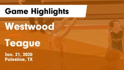 Westwood  vs Teague  Game Highlights - Jan. 21, 2020