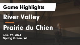 River Valley  vs Prairie du Chien  Game Highlights - Jan. 19, 2024