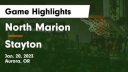 North Marion  vs Stayton  Game Highlights - Jan. 20, 2023