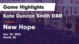 Kate Duncan Smith DAR  vs New Hope  Game Highlights - Jan. 23, 2024