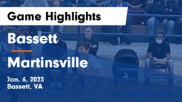 Bassett  vs Martinsville  Game Highlights - Jan. 6, 2023
