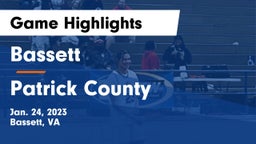 Bassett  vs Patrick County  Game Highlights - Jan. 24, 2023