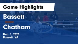 Bassett  vs Chatham  Game Highlights - Dec. 1, 2023
