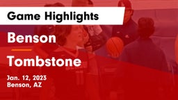 Benson  vs Tombstone  Game Highlights - Jan. 12, 2023