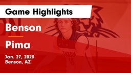 Benson  vs Pima Game Highlights - Jan. 27, 2023