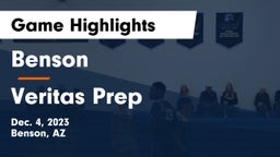 Benson  vs Veritas Prep  Game Highlights - Dec. 4, 2023