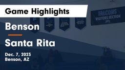 Benson  vs Santa Rita Game Highlights - Dec. 7, 2023