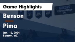 Benson  vs Pima  Game Highlights - Jan. 10, 2024