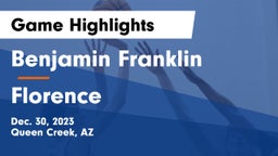 Benjamin Franklin  vs Florence  Game Highlights - Dec. 30, 2023